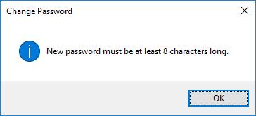 You will be prompted to enter your existing password, followed by the new password.