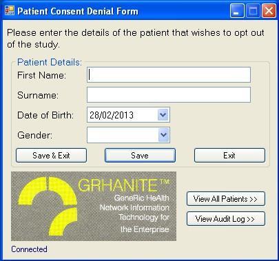 4. This will automatically exclude a patient's information during the