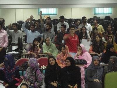 Pakistan WIE Forum was invited to speak over the occasion and enlighten the students with the benefits of joining IEEE and WIE.