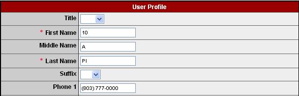 My Profile The profile section of USCERA contains the contact information you entered when you registered.