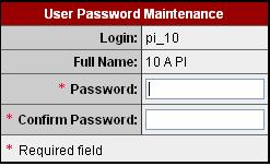 Change Your Password To change your password: Click on the My profile option on the toolbar. Click on the change password link located at the bottom of the page.