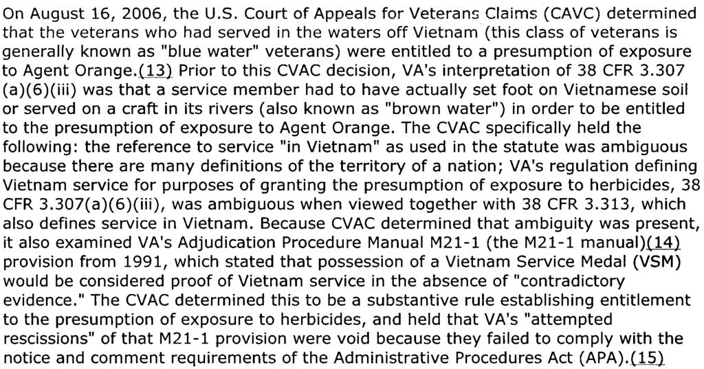 In September 2000, the Agent Orange Registry was expanded to tnclude veterans who served in Korea in 1968 and 1969. As ~- of August 2001, the registry is accessible to all U.S. veterans potentially exposed to dioxin or other toxic substances used in herbicides while engaged in military activity.