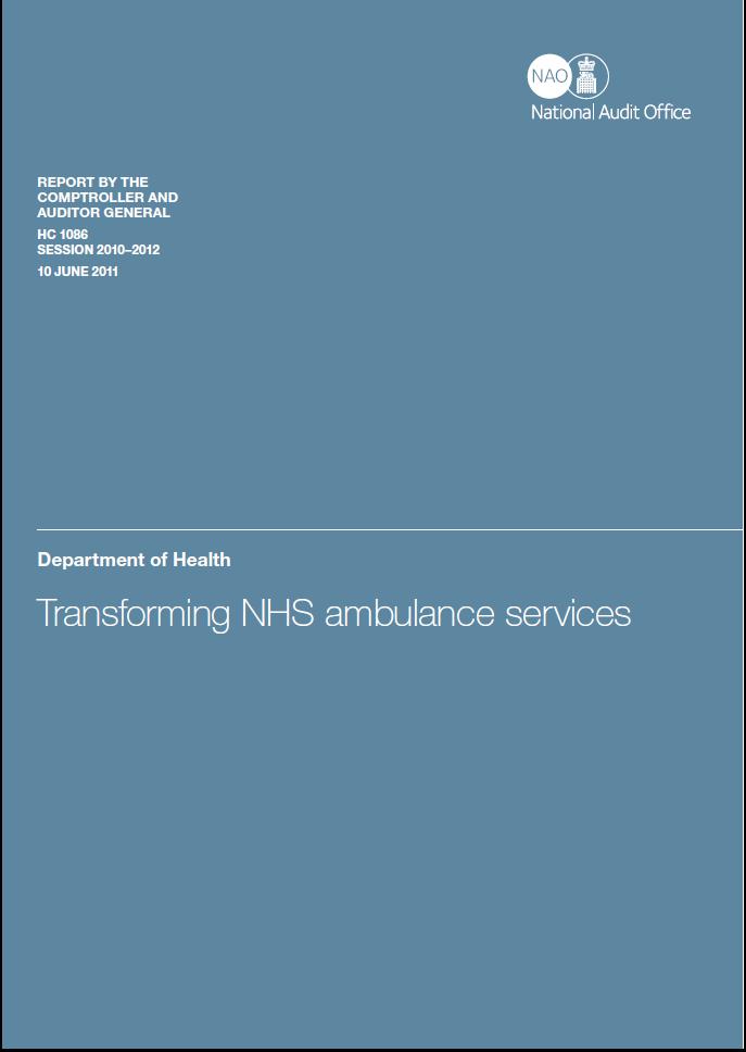 Introduction (4) In-keeping with our interest in sustainability, we recently published NHS Ambulance Services Prior to this, we last looked at ambulance services in 2011( Transforming NHS ambulance