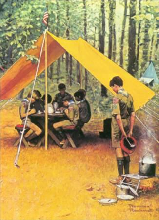 Camping Usually once a month and operates under the patrol method. Patrol determines the menu. Any dietary issues should be discussed with the Patrol as they plan their menu.