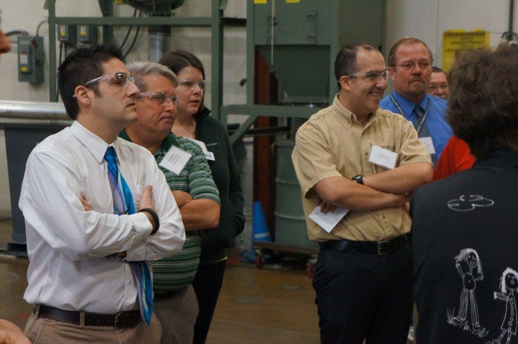 manufacturing plant organized a tour of their