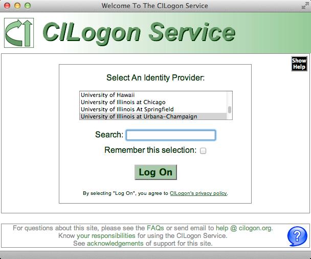 CILogon Service https://cilogon.