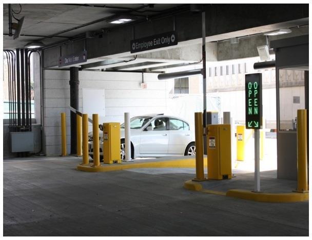 PARCS Parking Access Revenue Control System Improves customer service by providing real time information about parking availability.