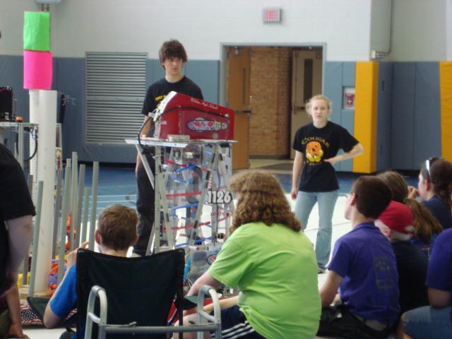 We presented and demonstrated our robot to the Honeoye Falls