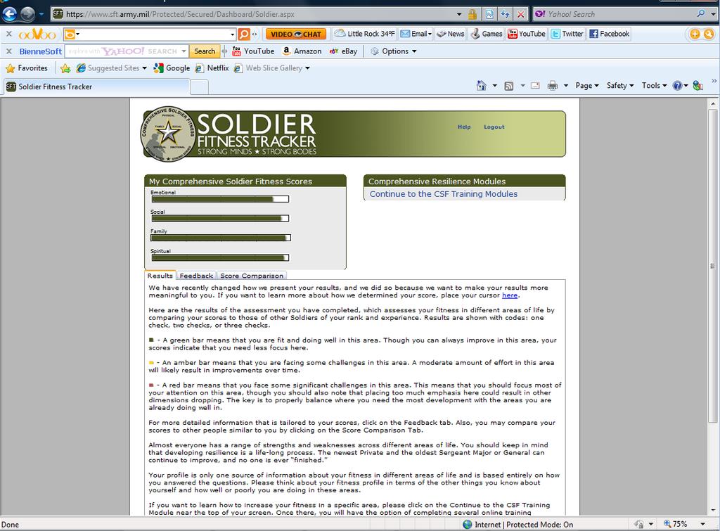 Comprehensive Soldier Fitness / Global Assessment Tool (GAT) Survey 12.