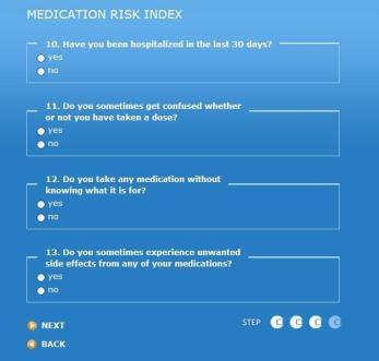 Medication Risk Index (Q10-13) Medication Risk Index (Q14-15) Medication Risk Index Score Patient Talking Points Inform patient MTM is a covered benefit Ask patients early about their