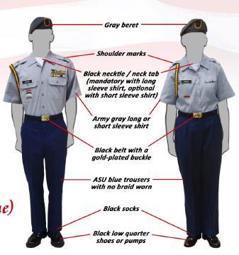 Class B Uniform Use the same