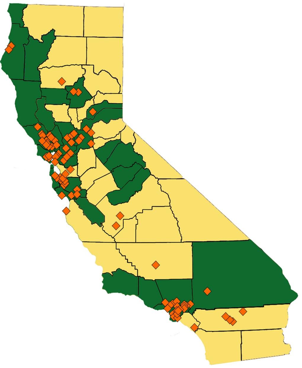 EPR Resolutions As of October 8, 2014 137 resolutions have been passed by local jurisdictions and organizations supporting product stewardship representing 64% of Californians!
