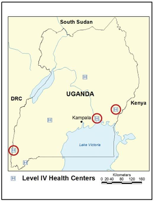 Study setting Network of 6 government health centers Partners Uganda Ministry of