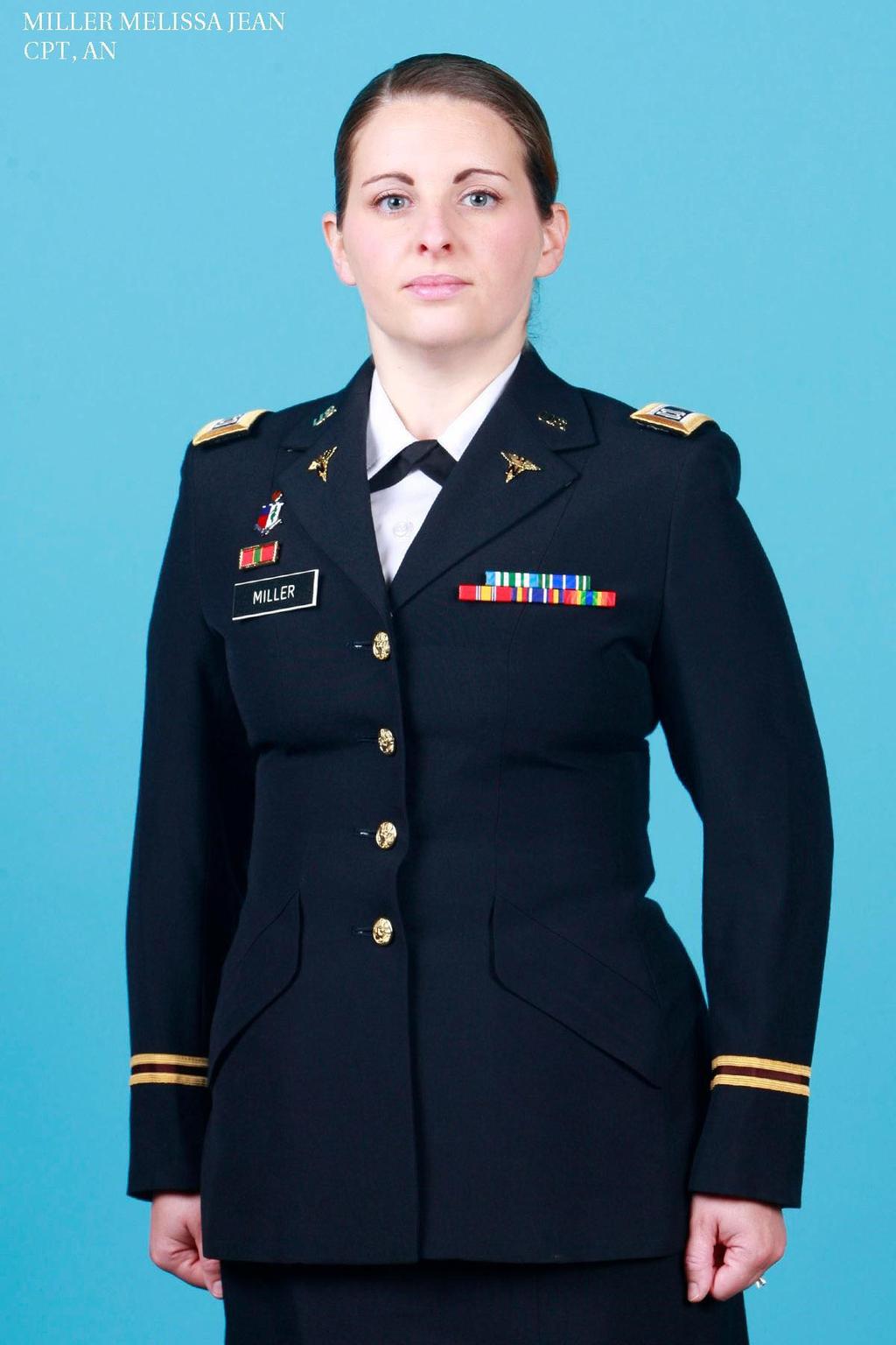 Nursing in the Military Captain Melissa J. Miller joined the United States Army as an active duty nurse in 2010.