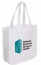 NBGH MEMBER OPPORTUNITIES THANK YOU TOTE (CONFERENCE TOTE BAGS) Give your company logo maximum visibility by sponsoring the conference tote bag which is used, carried, and viewed by all attendees.