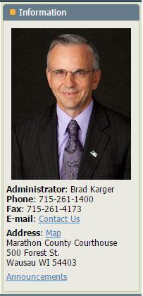 Coffee Talk Series A Chamber Advocacy in Action Program We Mean Business - Brad Karger - Marathon County Administrator Administrator Brad Karger is the Chief Administrative Officer of the County, and