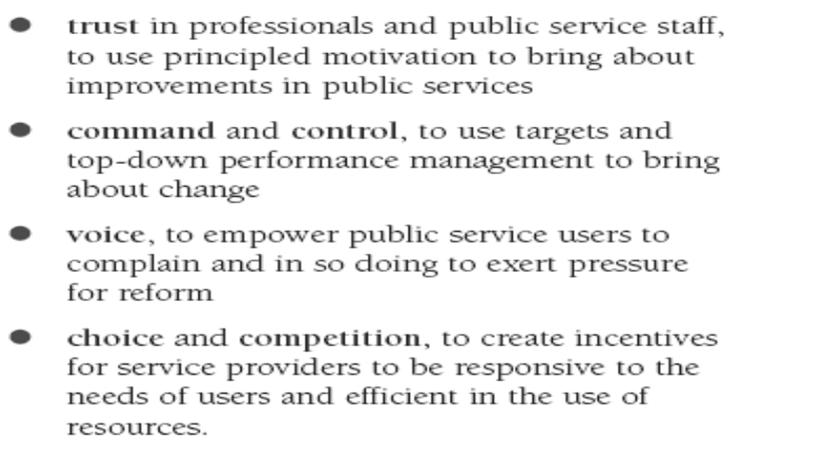 4 ways to deliver public services (LeGrand 2007) What s our job?