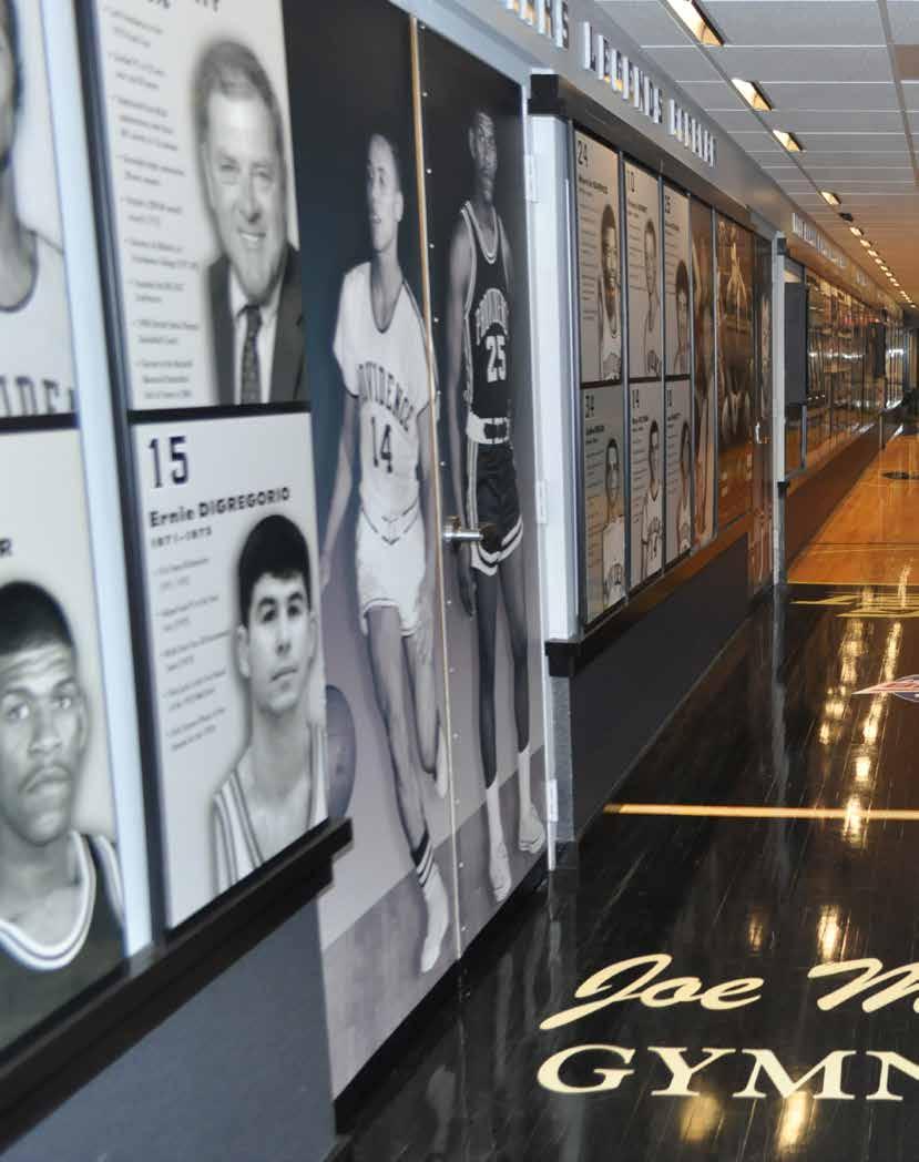 Joe Calabria Hal Consisting of nine exhibit areas and seven display cases, the Joe Calabria Hallway of Legends opened in January 2009 and features players and teams from