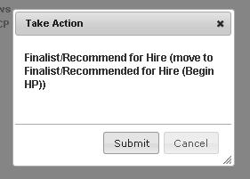 To move a candidate to Finalist/Recommended for hire status, locate the Posting in your "Watch List" on your Home screen --OR-- click on the "Postings" tab located on the navigation banner.