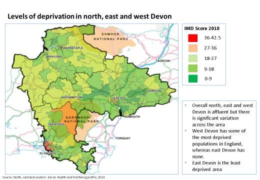 Figure 5-a: Deprivation levels in NEW Devon Many people in NEW Devon are generally healthy and only need health