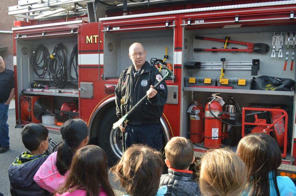the Mt. Freedom Fire Department visited the school.