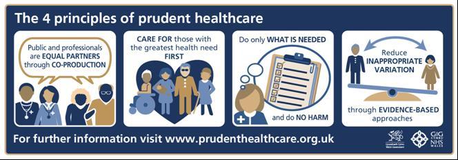 1.4 Prudent Healthcare The development of this service will embrace the principles of prudent health care utilising coproduction and shared decision making as part of the development al process.