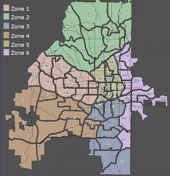 airport unit, the crime analysis unit, the community services unit, the police athletic league, the special operations section, and the city s six patrol zones.