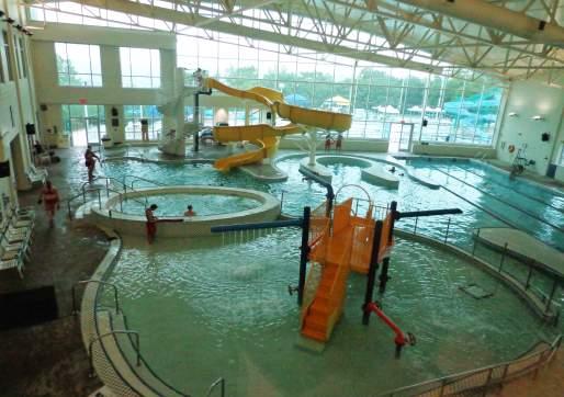 About Our Pools RiverChase has three swimming pools, two seasonal outdoor and one indoor, which allows us to offer aquatic programming throughout the year.
