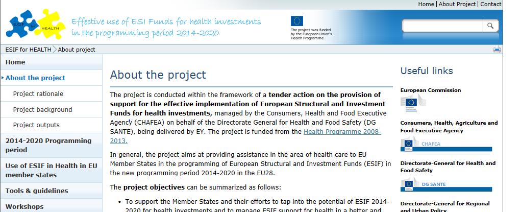 "Effective use of European Structural and Investment Funds for health