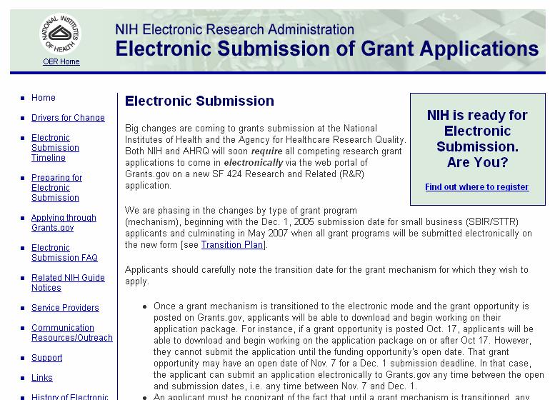 Electronic Submission Information: