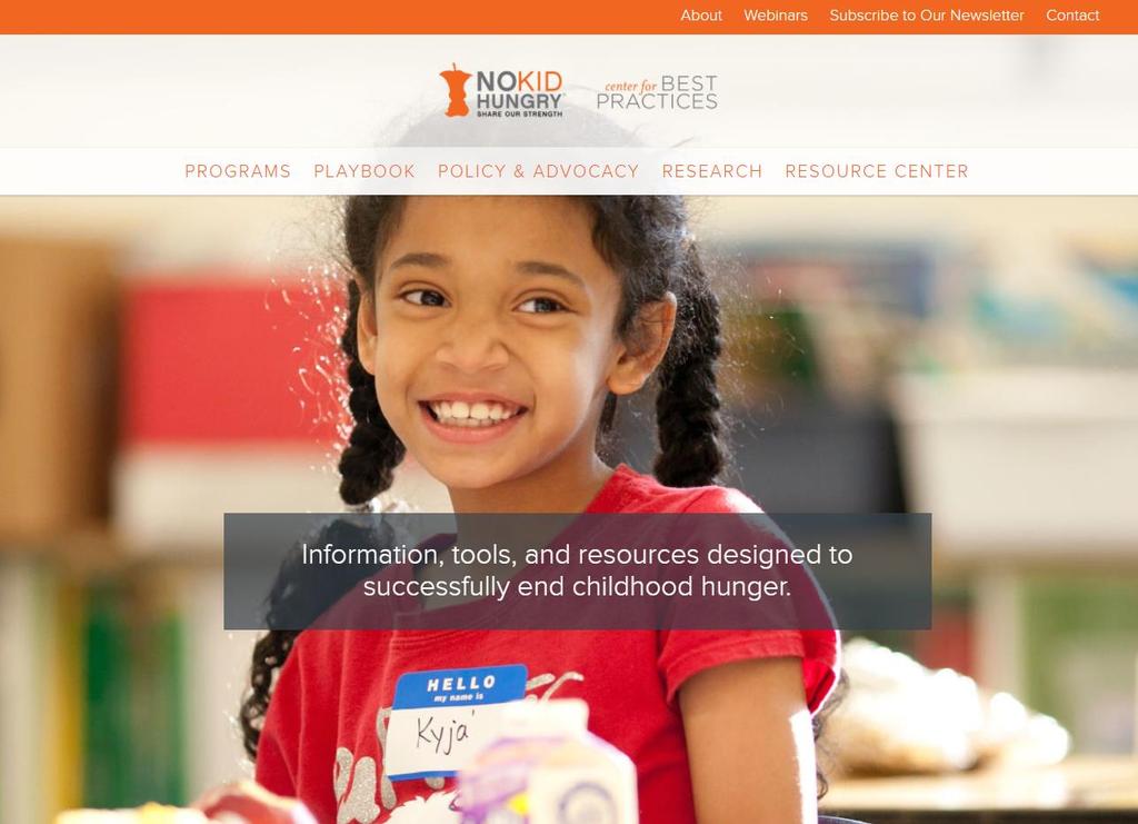 SUMMER MEALS: TOOLS AND RESOURCES Visit Our Website Register for upcoming webinars Listen to recorded webinars Download template outreach materials Review
