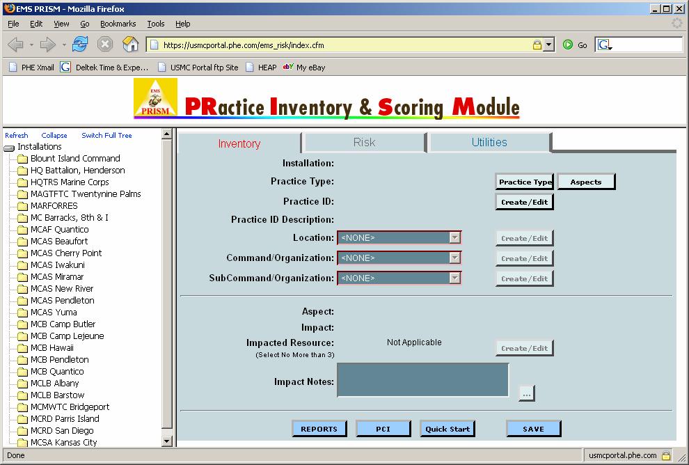 Practice Inventory & Scoring Module (PRISM).