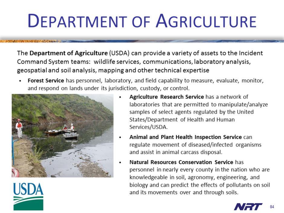 The United States Department of Agriculture (USDA) provides leadership on food, agriculture, rural development, and nutrition, while protecting and managing natural resources within the Nation s