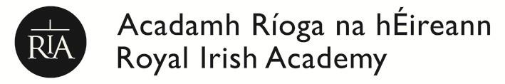 Royal Irish Academy Standing Committee for Archaeology Call for applications for Research Excavation Grants 2018 The Royal Irish Academy Standing Committee for Archaeology has the responsibility of