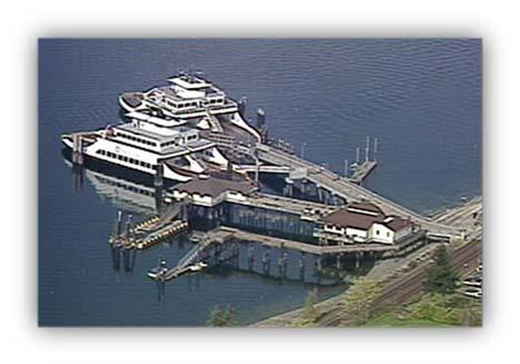FERRY SYSTEM The Pierce County ferry system provides sole, essential public ferry transportation between the town of Steilacoom, Anderson Island, and Ketron Island utilizing two ferry vessels and