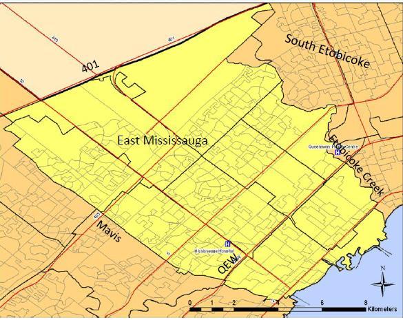 C. East Mississauga Region of MH-LHIN (pop.