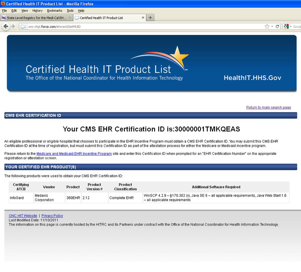 25 41 You will be required to upload the EHR