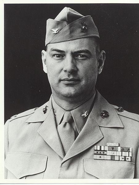 4th Marine Division Lt Col Justice Chambers, 3rd Assault Bn Landing Team, 25th Marines, 19-22 Feb 1945.