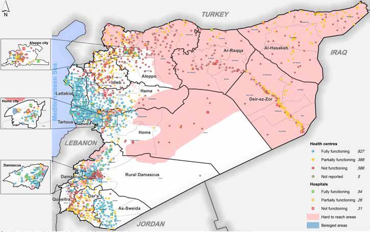 1.0. OVERVIEW Syrian Arab Republic - Distribution and functionality of public health facilities per governorate, September 2017 1.