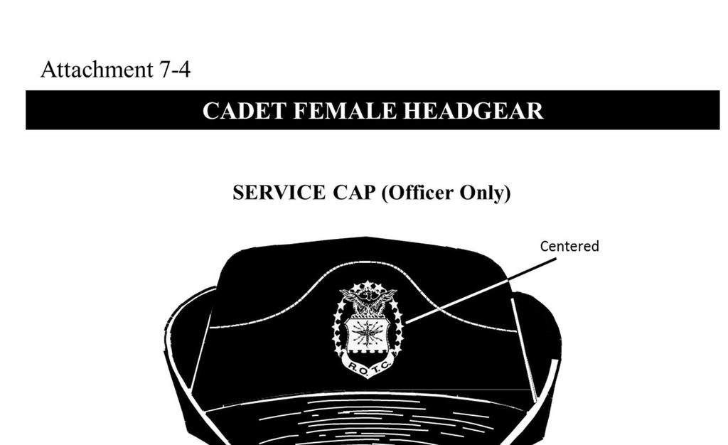 18 ATTACHMENT 3 CADET FEMALE HEADGEAR ABU cap will be worn