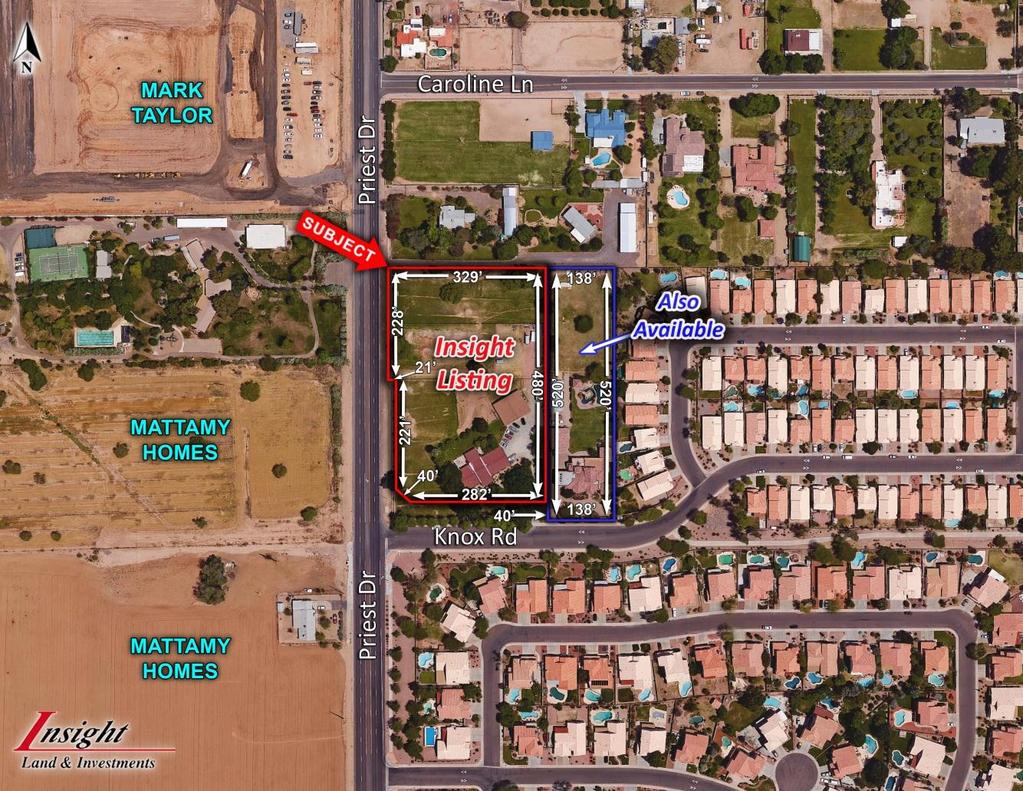 12 PSF or $38k/unit based on the general plan allowable density Comments: Tempe s General Plan calls for residential densities up to 15 units per acre. Available subject to zoning The adjoining 1.