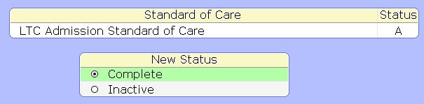 Highlight any description within the Process Plan of Care that you