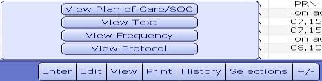 Edit Status Edit Frequency Edit Text Stop Plan of Care Undo Stop Plan of Care View The View button allows you to