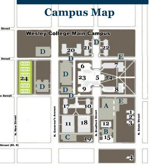 Page 15 * Shuttle Services available from Lot A College Center: Home to the Underground, Commuter Student Lounge, Public Safety Office, and Bookstore (5) Slaybaugh Hall: Located on North Plaza.