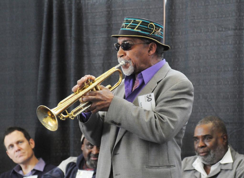 Left to right: Earle Davis Performing for Opening Ceremony of 50 Years On at UC Merced, March 1, 2014.