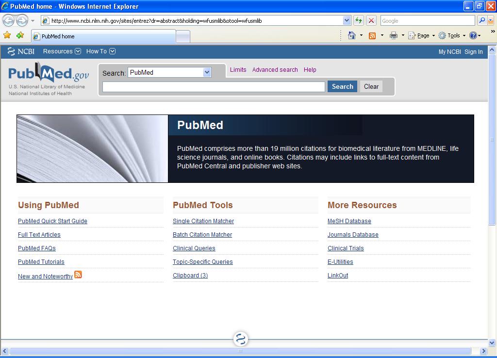 Look up articles in PubMed