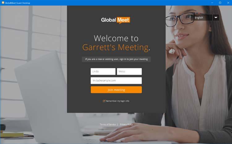 About GlobalMeet GlobalMeet for Guests The guest desktop app allows all users to participate in a meeting without a Flash browser plug-in.