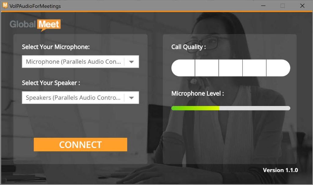 Call My Computer opens the VoIP audio app Select mic and speakers, and