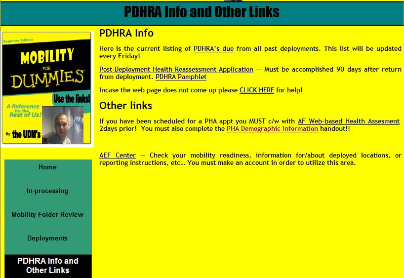 PDHRA and Other Links For Official Use Only --