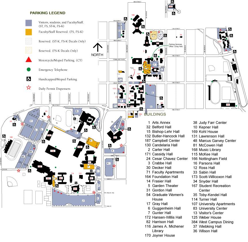 Campus/Parking Map 6th Ave 20th St Jackson Stadium